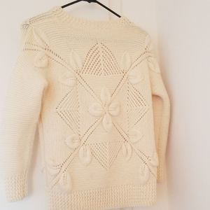 Hand made white sweater